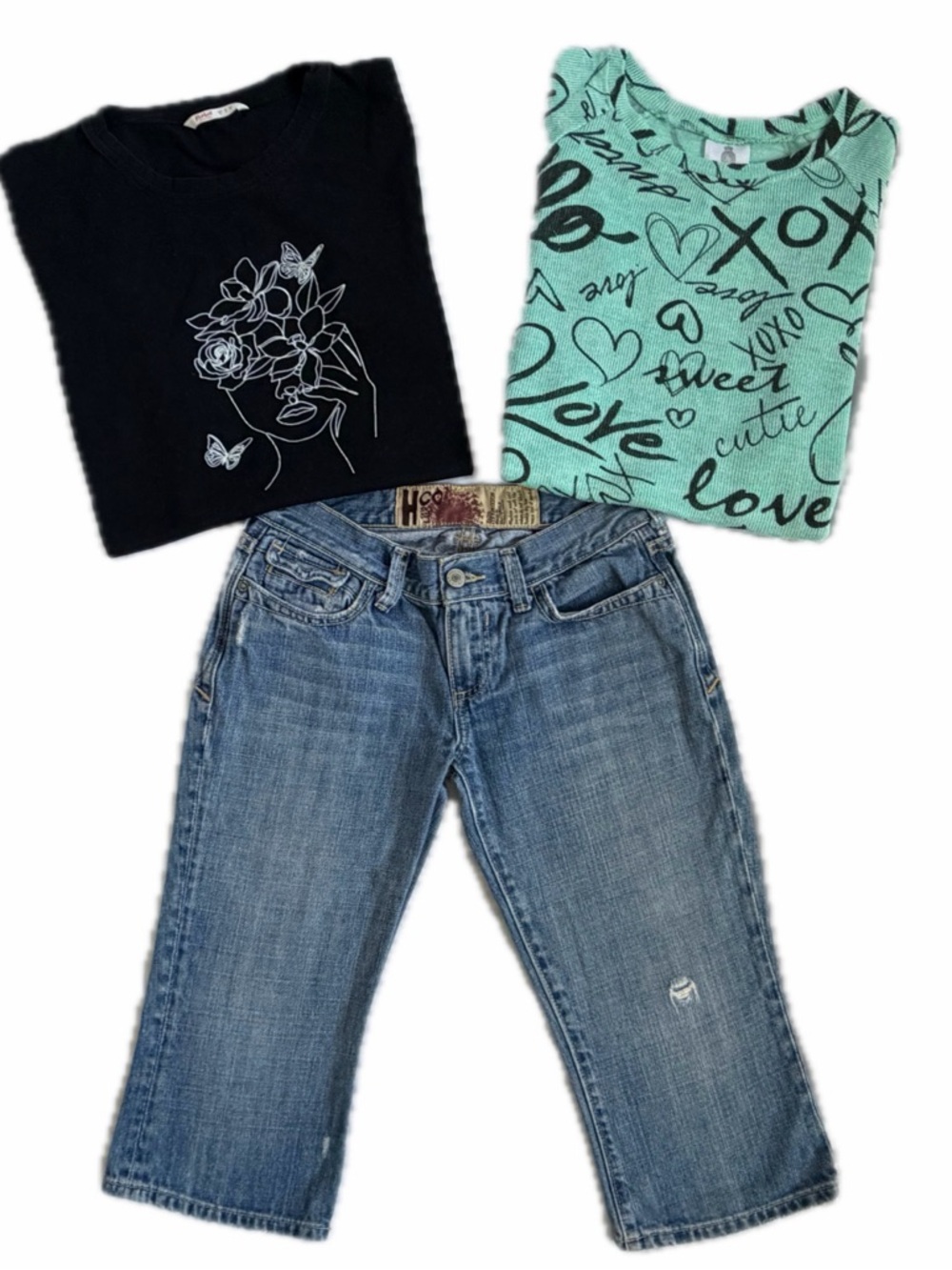Set of Hollister & Co. Crop Pants & 2 shirts~Retail Value $59